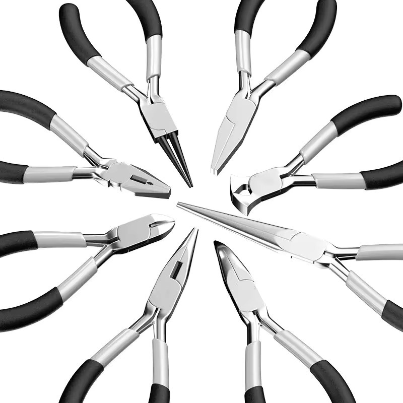 DTBD Schmuckzange aus High-Carbon-Stahl mit Rundnasen, Schneidefunktion und Diagonalzange für Reparaturarbeiten - Bild 2