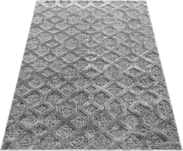 Ayyildiz Hochflorteppich Pisa in Grau im skandinavischen Stil, B/L: 240 x 340 cm - Bild 1
