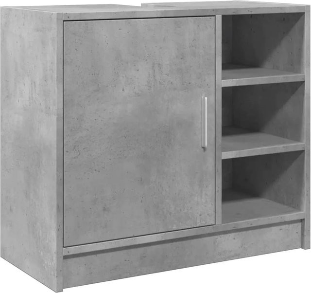 vidaXL Waschbeckenunterschrank aus Holzwerkstoff in Betongrau, B/T/H: 63 x 29 x 55 cm - Bild 1