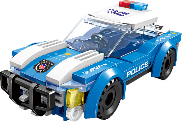 Mitty Polizeiauto, Baustein Spielzeugset, Bunt / Mehrfarbig, Blau - Bild 1