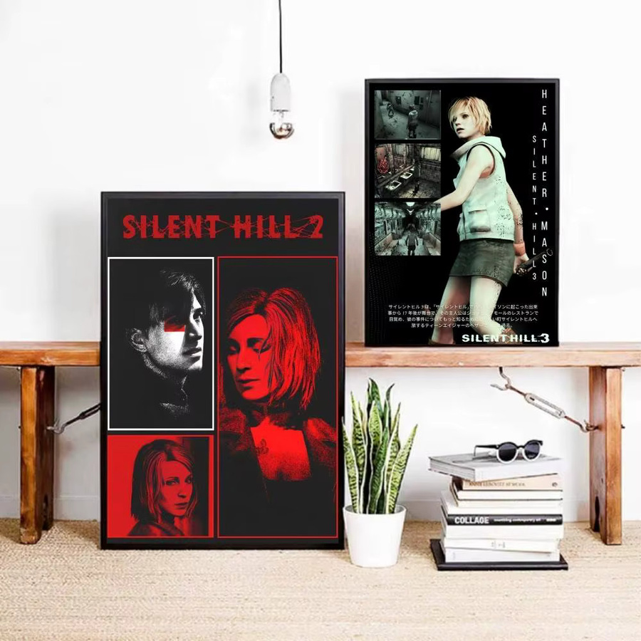 Klassisches S-Silent H-Hill 3 Game-Poster von Bilibili, selbstklebender Papierdruck in Mehrfarben, abstraktes Wandbild für dein Zuhause, B/H: 15,0 x 10,0 cm - Bild 4