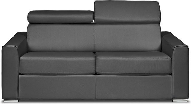 Schlafsofa Vizir von Vente-unique in Grau mit verstellbarer Kopfstütze und Polsterung, Breite: 196 cm - Bild 1