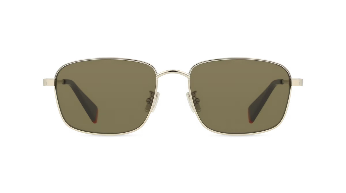 Kenzo KZ40184U Sonnenbrille, Vollrand, Quadratisch, Metall, Gold, Green, Herren - Bild 1