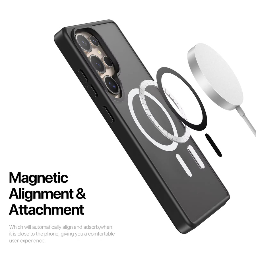 DUX DUCIS Schutzhülle für Samsung Galaxy S25 Ultra, S25 Plus und S25 mit magnetischer Rückseite in Grau und Multicolour, unterstützt magnetisches Laden - Bild 3
