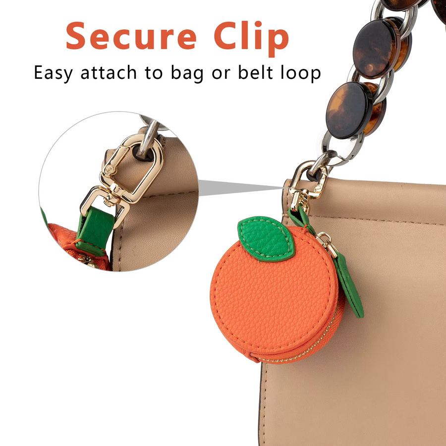 Lucky hour Taschenanhänger, Münzbörse, Orange, Mini-Geldbörse - Bild 2