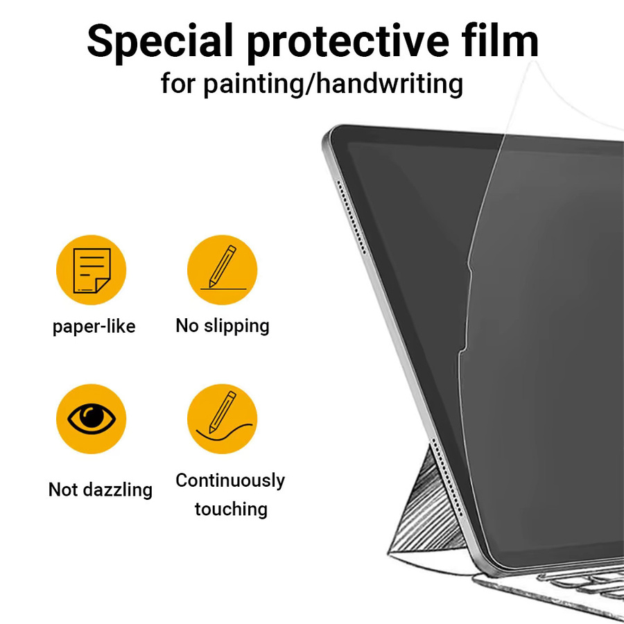 Papierähnliche Displayschutzfolie für Samsung Galaxy Tab S6 Lite, S7, S8, S9 FE, S9 FE+, A8, A9, A9 Plus, T225, P615, P610, X115 - Bild 2