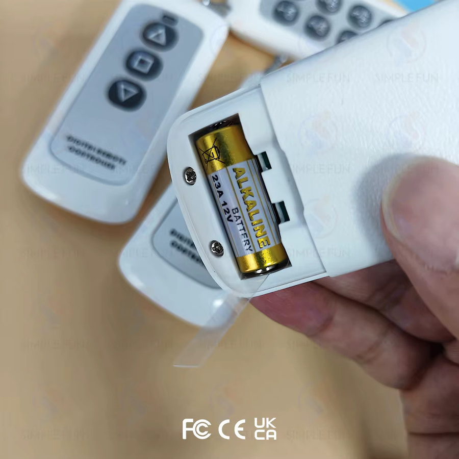 SLMPLEFUN RF 433 MHz Universal Fernbedienung mit 500 Meter Reichweite, 1527 Lerncode Sender in Weiß - Bild 3