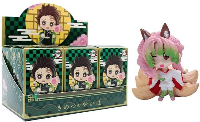 PRELEXT Demon Slayer Tanjiro Kamado Nezuko Anime Zeichentrickfigur Blindbox, Statue Modell Ornament - Bild 1