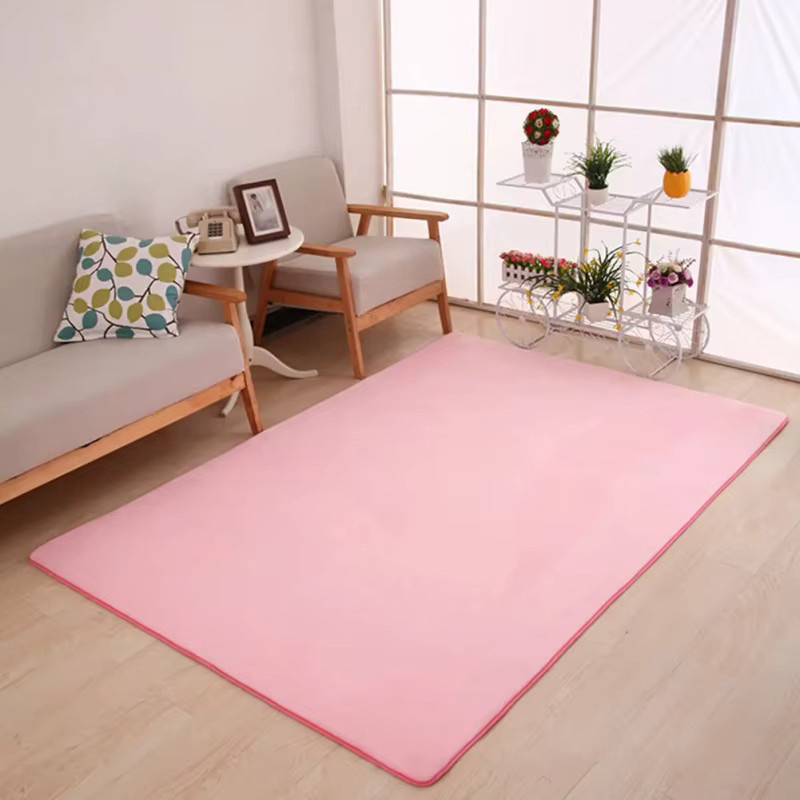 VIKAMA Korallenfleece-Teppich in Pink, weiche Bodenmatte für Kinderzimmer und Wohnzimmer, Rechteckig, Breite: 150 cm, Tiefe: 100 cm - Bild 1