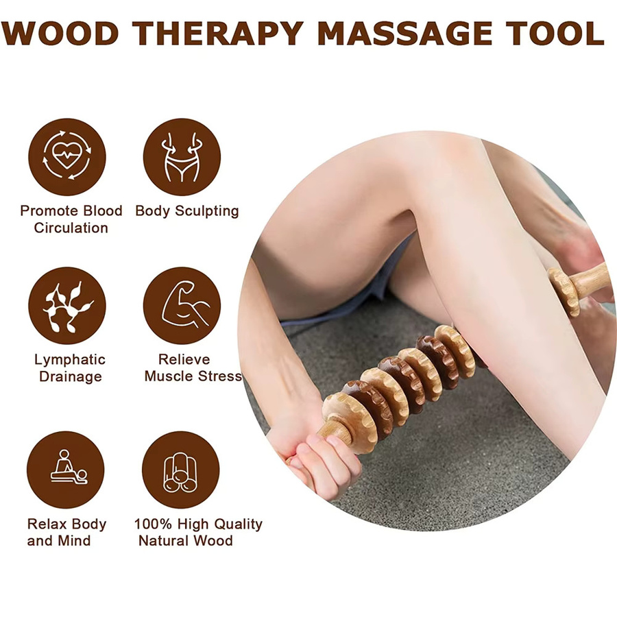 BOTQTOW Holz-Cellulite-Massagegerät, Unisex - Bild 2