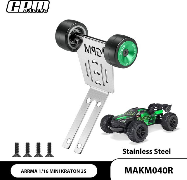 GPM Wheelie-Bar aus Edelstahl mit Lager, 1:16, Zubehör - Bild 1