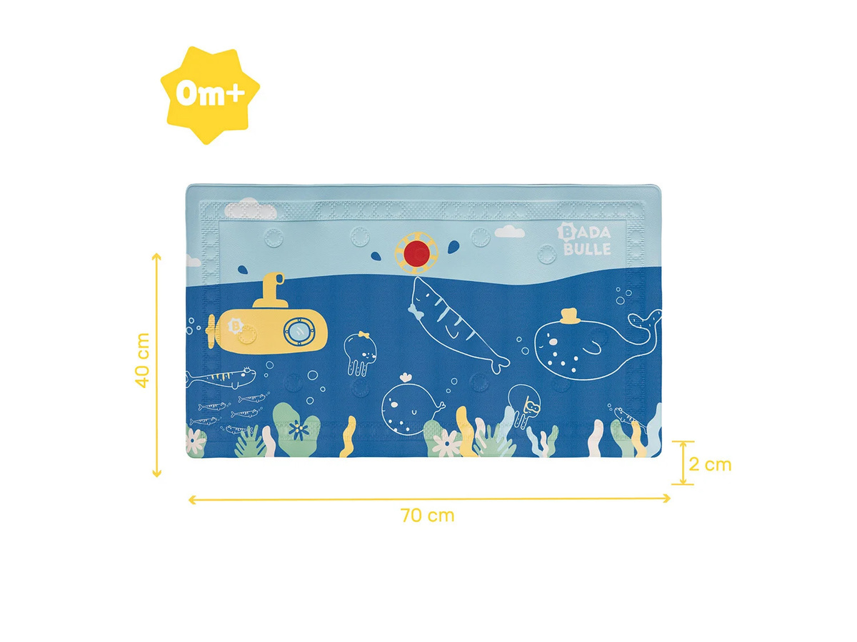 BADABULLE Badematte Meerestiere mit Thermometer in Blau, B: 40 cm, L: 70 cm - Bild 2