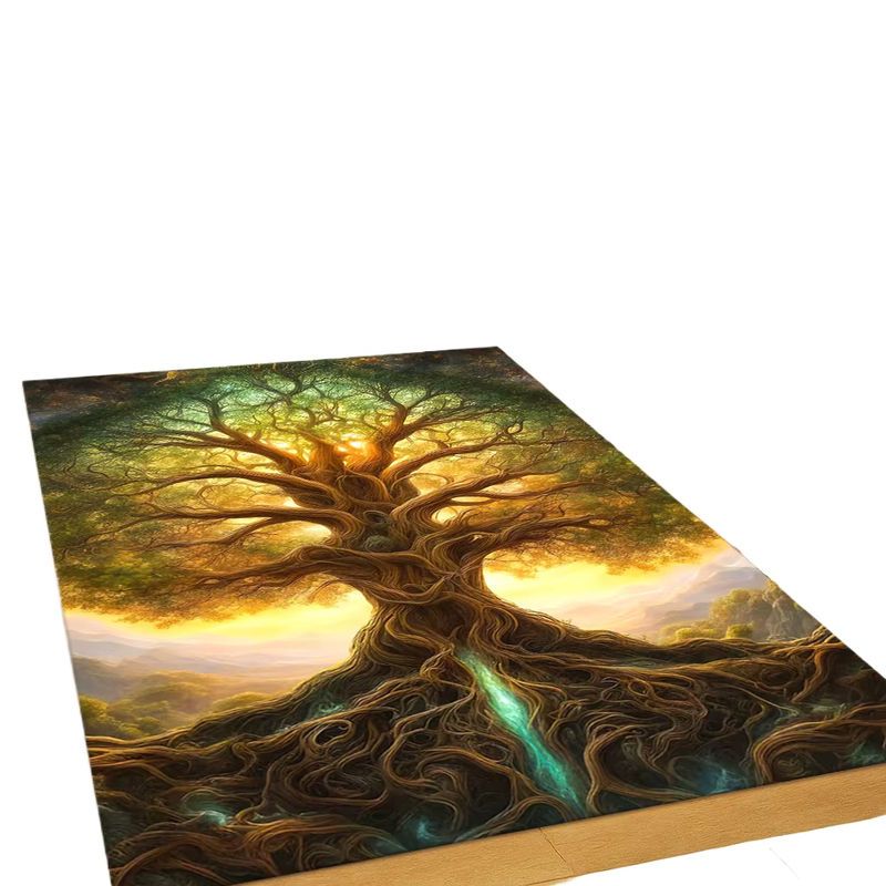Faviora Yggdrasil Teppich Nordischer Wikinger Baum des Lebens rutschfeste Matte für Wohnzimmer Schlafzimmer und Küche - Bild 2