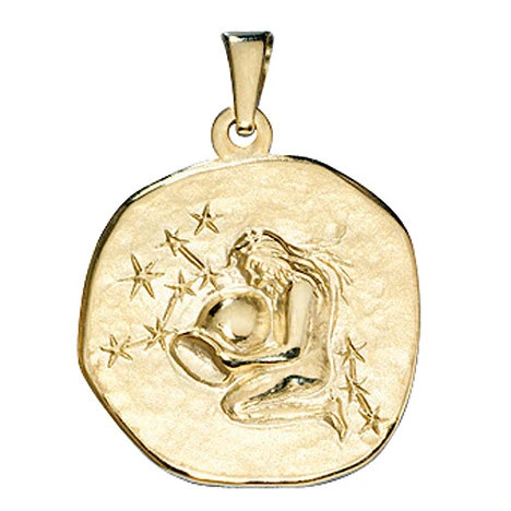 Colfem Anhänger Sternzeichen Wassermann, 333 Gelbgold, Unisex - Bild 1