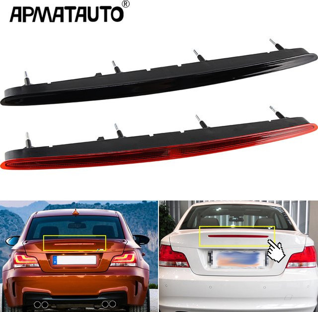 APMATAUTO LED Dritte Bremsleuchte 12 V in Rot für BMW 1er M 128i 135i E82 E87 E88 2008–2013 Hochmontierte Signallampe 63257164978 - Bild 1