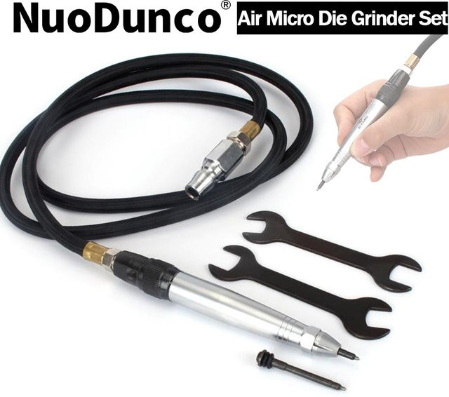 NuoDunco Hochgeschwindigkeits-Mikro-Luftschleifer-Set, multifunktionales pneumatisches Gravurwerkzeug zum Schleifen und Polieren - Bild 1