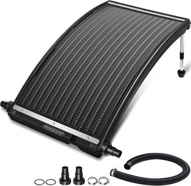 monzana Solar-Poolheizung zur Poolwassererwärmung in Anthrazit, B/T/H: 110 x 69 x 14 cm - Bild 1