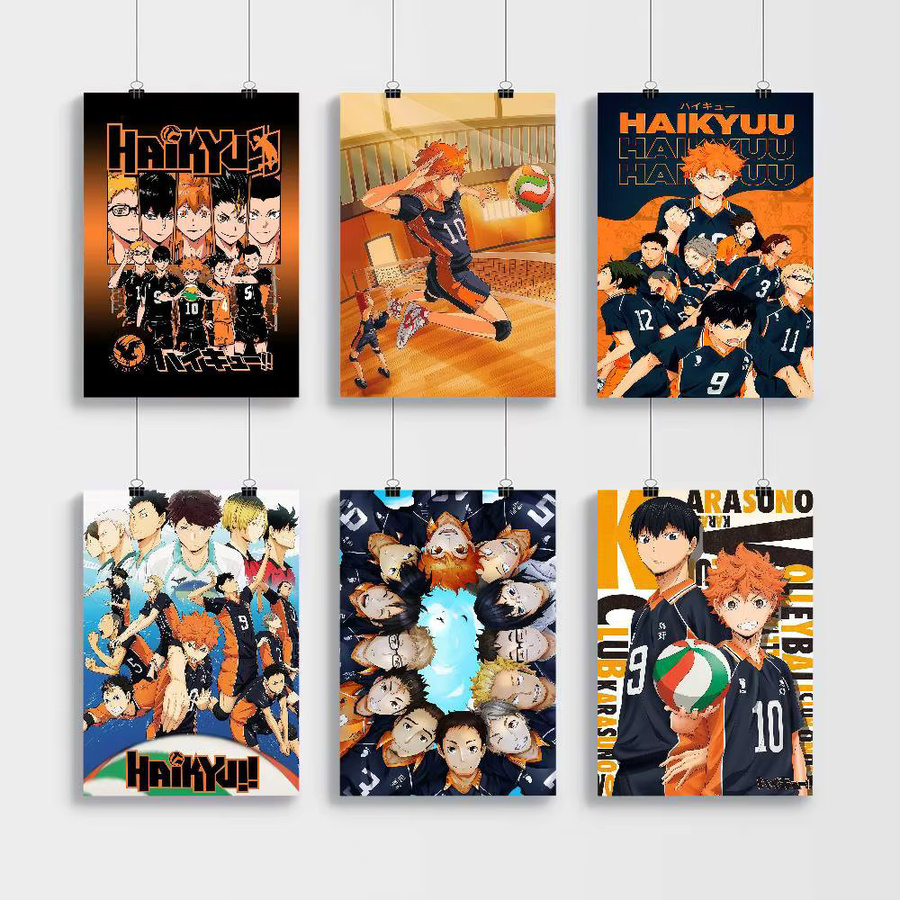 Haikyuu Anime Volleyball DIY Sticky Poster im Vintage-Stil, Mehrfarbig, B/H: 15,0 x 10,0 cm - Bild 3