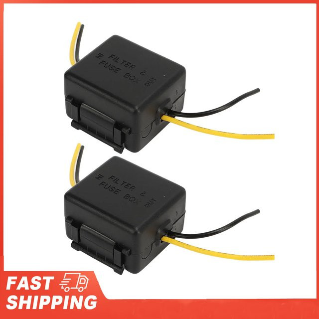 2er-Set Auto Power Filter 12V zur Lärmreduzierung und Interferenzunterdrückung für Stereo-Netzteile, Equalizer und Verstärker in Schwarz - Bild 1