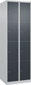 C+P Schließfachschrank Classic PLUS mit 2 Abteilen, Anthrazitgrau, H x B x T: 185 x 60 x 50 cm - Bild 1