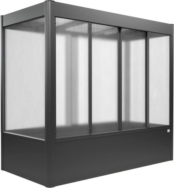 Biohort Gewächshaus Florentina Dunkelgrau-Metallic mit Polycarbonat-Verglasung 2 m² - Bild 1