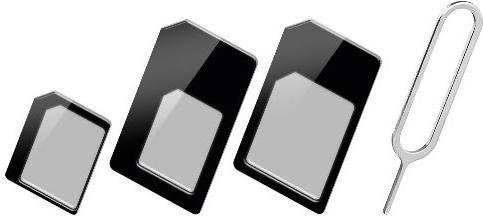 DINIC SIM-Karten Adapter Set 4 in 1, Schwarz - Bild 1