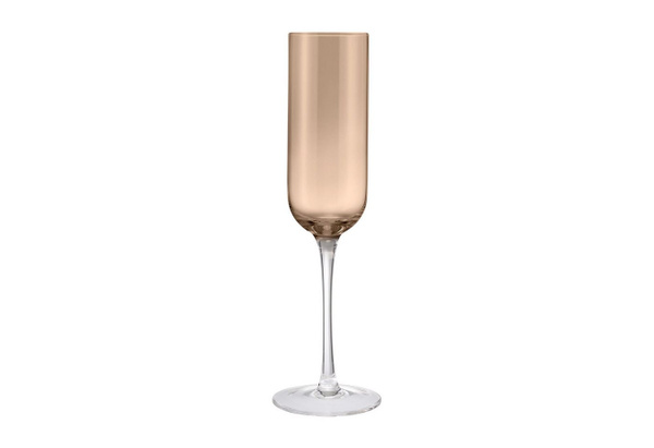 Blomus Sektgläser Set FUUMI 4er Set aus mundgeblasenem Glas in Braun/Transparent mit 220 ml, H x B x T: 23,5 x 7 x 7 cm