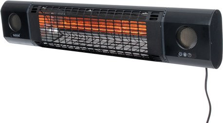 sunred Terrassenheizung Sund and Sound Ultra mit integriertem Bluetooth Lautsprecher, 2000 W, schwarz - Bild 1