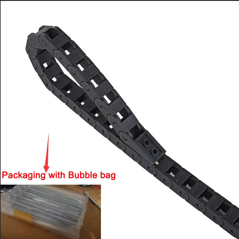 AOKIN Kunststoff-Kabelkette mit Drahtträger in Schwarz, Länge: 1 m, ideal als CNC-Kabelkanal und Schleppkette für CNC-Fräsmaschinen - Bild 6