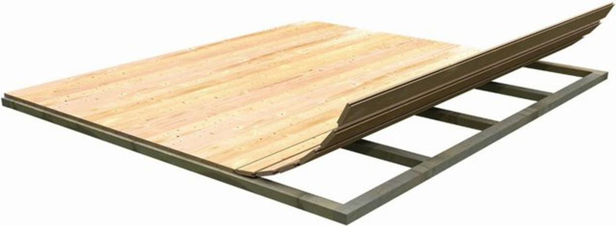 KARIBU Gartenhaus Fußboden aus Fichte in Braun, B/T: 238 x 213 cm - Bild 2