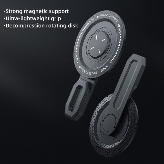 Universeller magnetischer Handyhalter in Schwarz mit 360 Grad Drehung und abnehmbarer Funktion für die Lüftungsschlitze, passend für iPhone, Samsung und Xiaomi - Bild 1