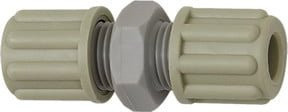 Riegler Gerade Schlauchverbindung aus Kunststoff für Schlauch 4/6 mm, SW 14, Grau - Bild 1