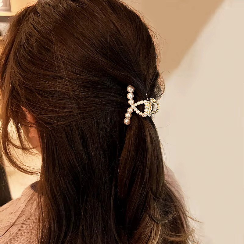 HIYAYZ Haar-Clip, Perle, Strass, Damen - Bild 2