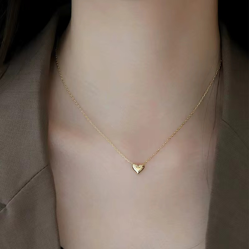 Somilia Halskette, herzförmiger Anhänger, Silber, Gold, Damen - Bild 3