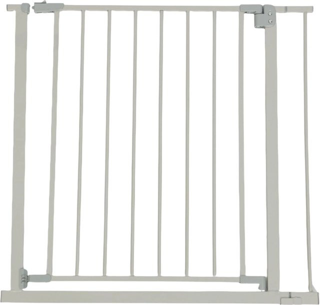 Relaxdays Treppenschutzgitter aus Eisen und Kunststoff in Grau, klemmbar, Breite: 82 bis 87 cm - Bild 1