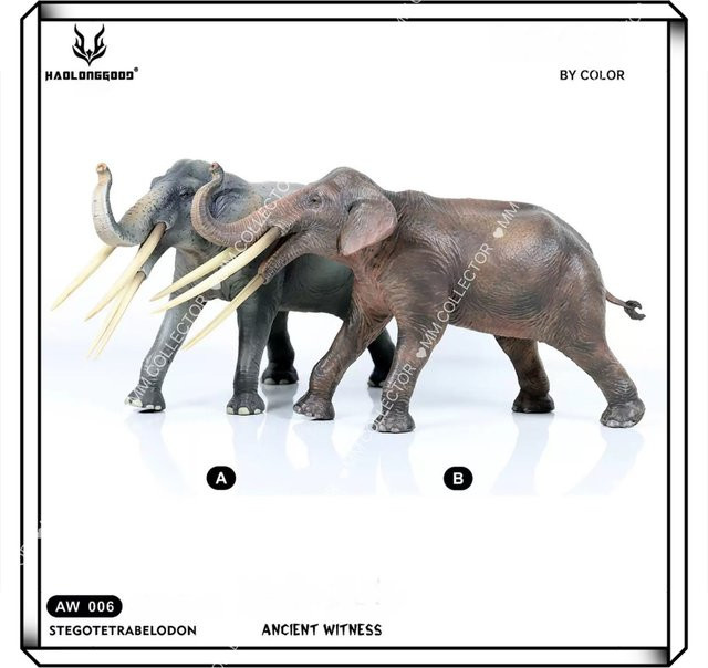 Haolonggood Stegotetrabelodon Ausgestorbener Ur-Elefant, Plastikmodell-Figur, Maßstab 1:35, ab 14 Jahren - Bild 1