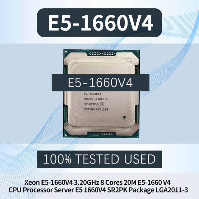 Intel Xeon E5-1660V4 Prozessor mit 8 Kernen und 3,20 GHz, LGA2011-3, Silber - Bild 1