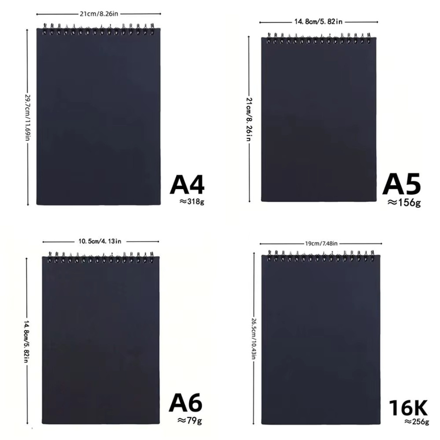 Skizzenbuch A6 mit 30 Blatt dickem, säurefreiem Zeichenpapier, spiralgebunden und umweltfreundlich - Bild 6
