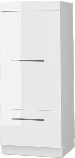 Vicco Mikrowellenschrank Fame-Line Küchenregal Weiß Hochglanz B/T/H: 60 x 58 x 153,6 cm - Bild 1