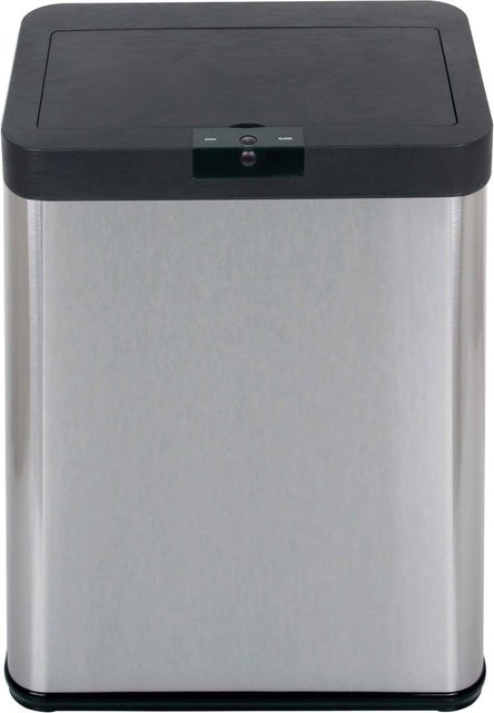 ECHTWERK Abfalleimer Square mit Sensor und Soft-Close, Inox Brushed, Silber, B/T/H: 58 x 58 x 58 cm - Bild 1