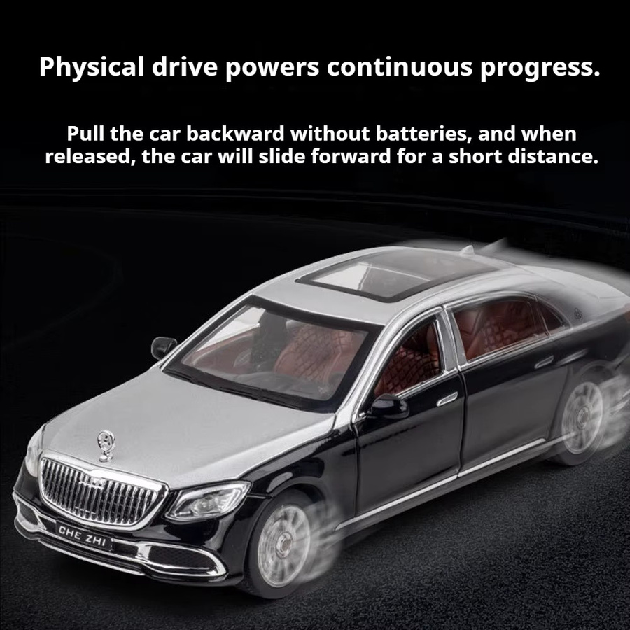 MAKEDA GLS600 E300el Spielzeugautos, Maßstab 1:24, Metall, mit Ton und Licht - Bild 3