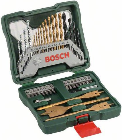 Bosch X-Line TiN Universal-Bohrersortiment und Bit-Set, 40-teilig, HSS, grün - Bild 1
