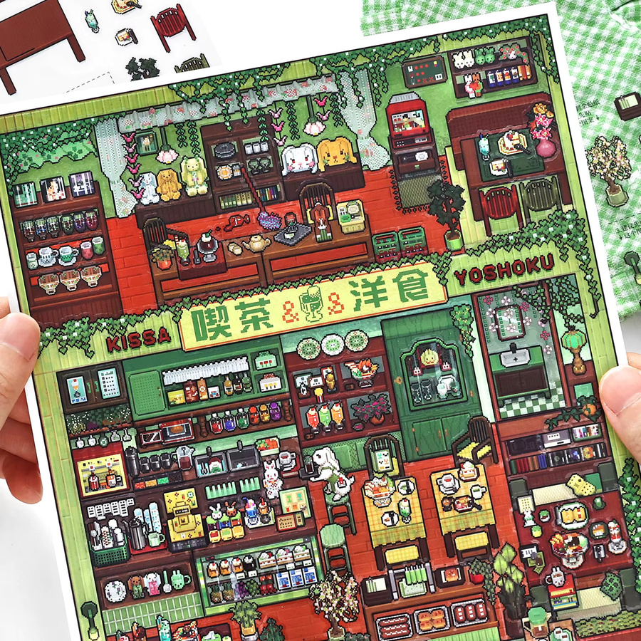 Cartoon Bürobedarf Aufkleber Set in Multicolour für Junk Journals, Scrapbooking und DIY-Collagen - Bild 4