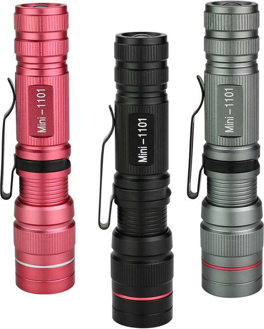 VooVoo Mini Q5 LED-Taschenlampe in Schwarz mit verstellbarem Zoom-Fokus und 3 Modi - Bild 1