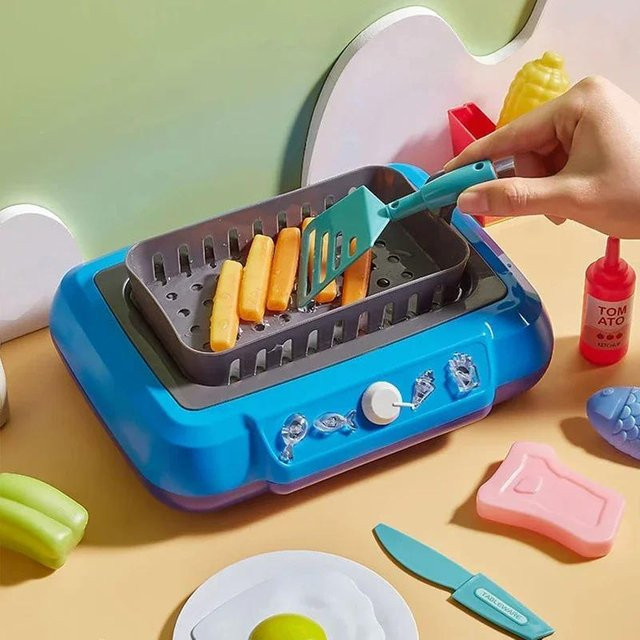 Yiran toy Rollenspiel DIY Küche Kochen Spielzeug mit Induktion 3-6 Jahre - Bild 1