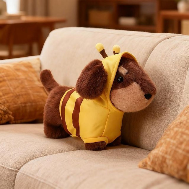 Bienen-Dackel-Stofftier, Plüsch / Textil, ab 0 Jahre - Bild 1