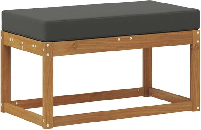 vidaXL Outdoor Hocker Bank aus Massivholz Akazie in Natur für Garten und Terrasse B/T/H: 110 x 43 x 37 cm - Bild 1