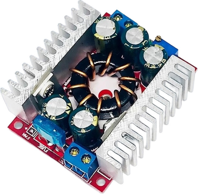 Hocheffizienter DC-DC-Wandler Step-Down-Modul 400W 15A mit 98% Wirkungsgrad, Einstellbarer Ausgang 4-32V Eingang für Solarpanel, RV und Marine Systeme, Multicolour - Bild 1