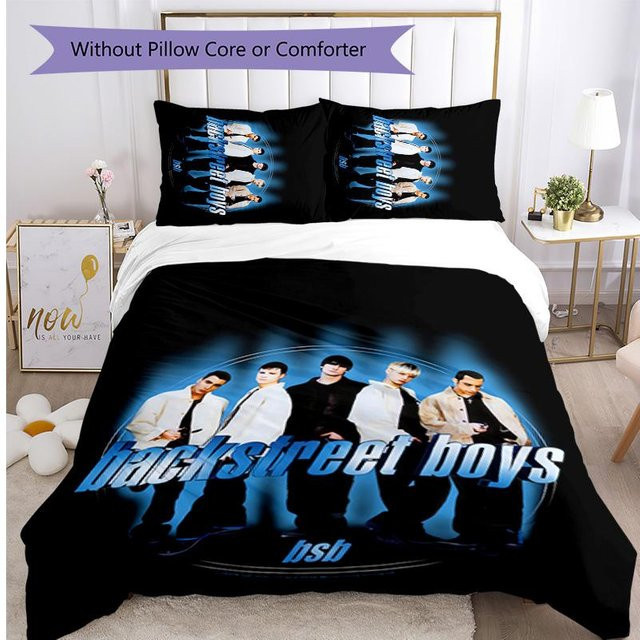 Backstreet Boys 3-teiliges Bettwäsche-Set WildHue C Schwarz, atmungsaktive Microfaser-Bettwäsche mit Bettbezug und Kissenbezügen, B/H: 200 x 200 cm - Bild 1