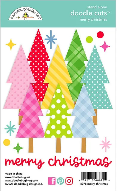 Metall-Stanzformen Briefmarken-Set Frohe Weihnachten Multicolor für Scrapbooking und Basteln - Bild 1